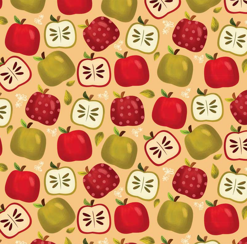 Harvest Minis Fruits Orange Yardage