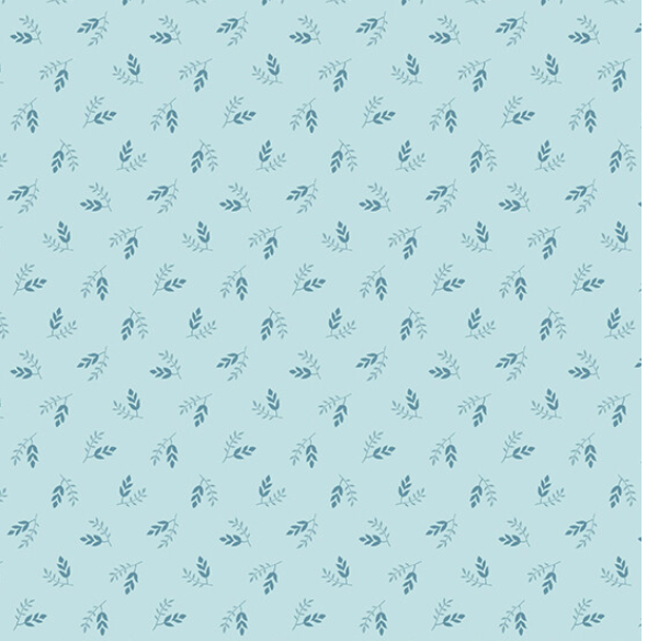 Beach House Leaves Light Blue Yardage