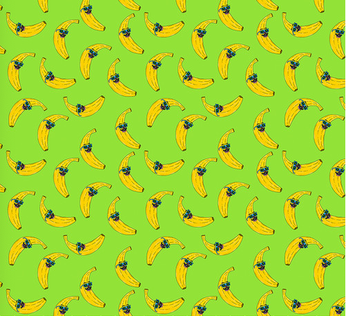 MULGAKONGZ Bouncing Bananas - Green Fabric