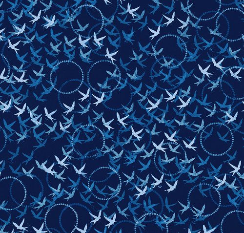 FINDINGS Flying Free - Indigo Yardage
