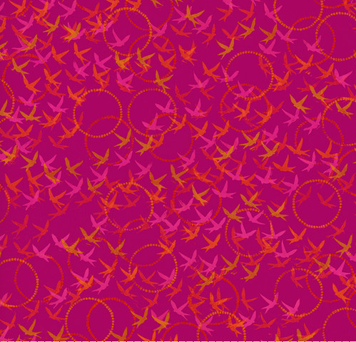 FINDINGS Flying Free - Fuchsia Yardage
