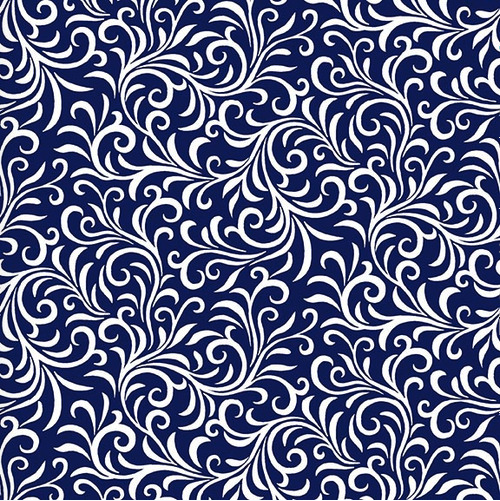 BLUEPRINTS 3274-77 Indigo Fabric