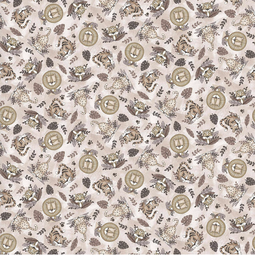 BIG KITTIES 1628-44 Beige Yardage