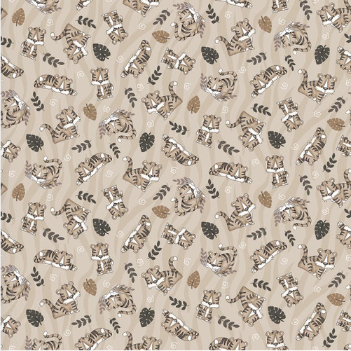 BIG KITTIES 1632-44 Taupe Yardage