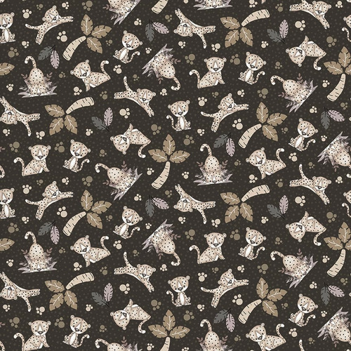 BIG KITTIES 1638-99 Black Yardage