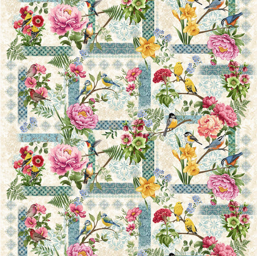 Garden Symphony 3428-44 Cream Yardage