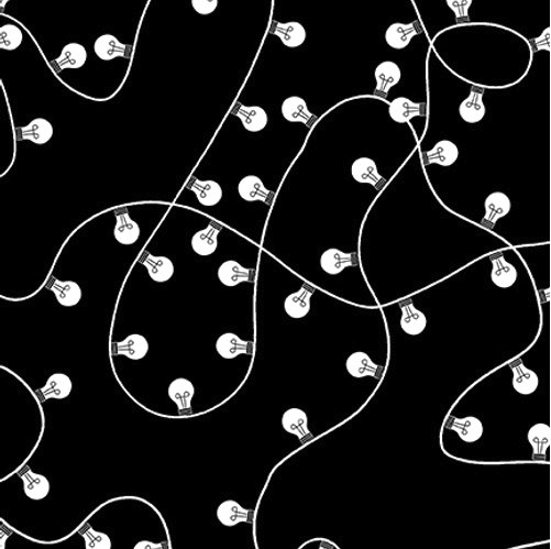 Let's Glow Crazy 3953G-99 Black Yardage