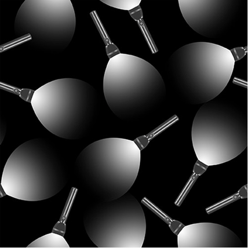 Let's Glow Crazy 3956G-99 Black Yardage