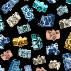Retro Road Trip CAPTURE THE MOMENT DCX12088-BLAC-D yardage