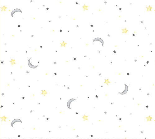 Sweet Dreams Night Sky White Yardage