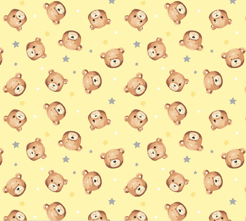 Sweet Dreams Baby Bear Yellow Yardage