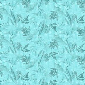 En Bleu Digital Ferns Aqua Yardage