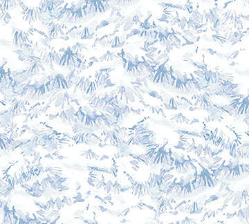 Winter Jays Snowy Trees Pale Blue Yardage