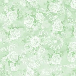 Spring Songs Flower Fairies SOFT ROSES DDC12246-SAGE-D yardage