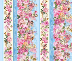 Spring Songs Flower Fairies SPRING SONGS FAIRY STRIPE DDC12247-BLUE-D yardage