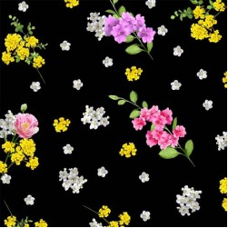 Flower Splendor BUDDING SPLENDOR DCX10530-BLAC-D yardage