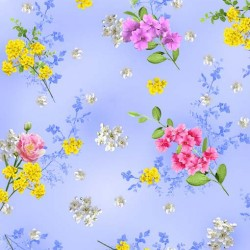 Flower Splendor BUDDING SPLENDOR DCX10530-BLUE-D yardage
