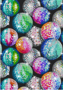 Disco! Multi Disco Balls with Silver Metallic Yardage