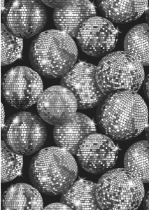 Disco! Silver Disco Balls with Silver Metallic Yardage