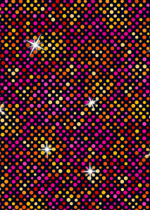 Disco! Multi Big Glitter with Gold Metallic Yardage