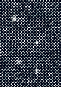 Disco! Black and Grey Big Glitter with Silver Metallic Yardage