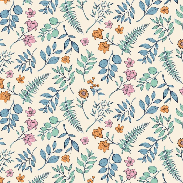 Terrain of Thought Floral Dream Vanilla Yardage