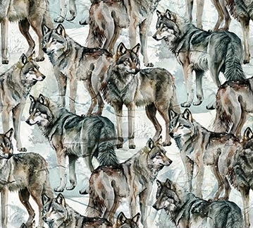 LONE WOLF BLUE/GRAY DP27184-92 Fabric