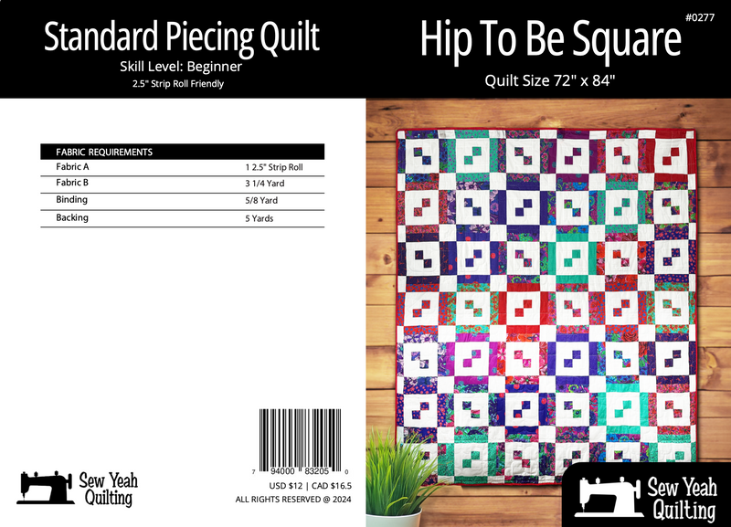 Hip To Be Square Quilt 72" x 84"