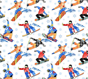 Winter Sports Ski People White Fabric