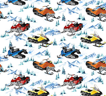 Winter Sports Sleds White Fabric