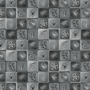 Game of Thrones House Sigil Tiles Silver Fabric
