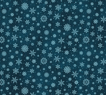 Woodland Woolies Flannel Snowflake Dark Blue Fabric
