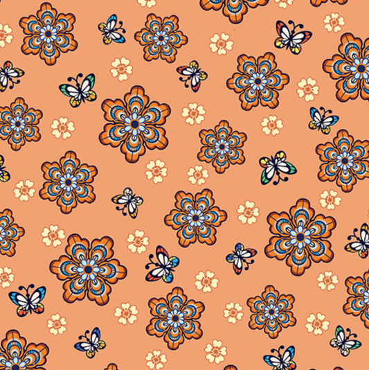 Gratitude and Grace Helping Others Orange 170832215 Fabric