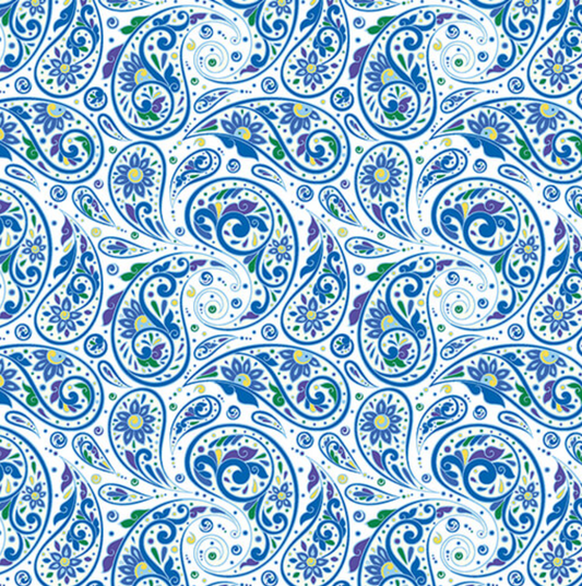 Gratitude and Grace Quiet Mornings Blue 170845015 Fabric