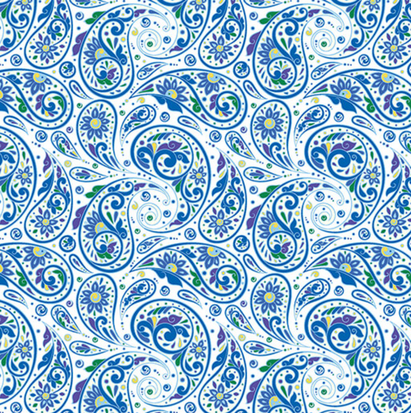 Gratitude and Grace Quiet Mornings Blue 170845015 Fabric