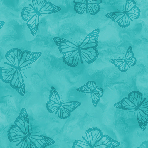 Butterfly Calypso Butterfly Shadow Teal 1487984B Fabric