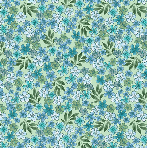 Butterfly Calypso Calypso Blossoms Light Green 1487804B Fabric