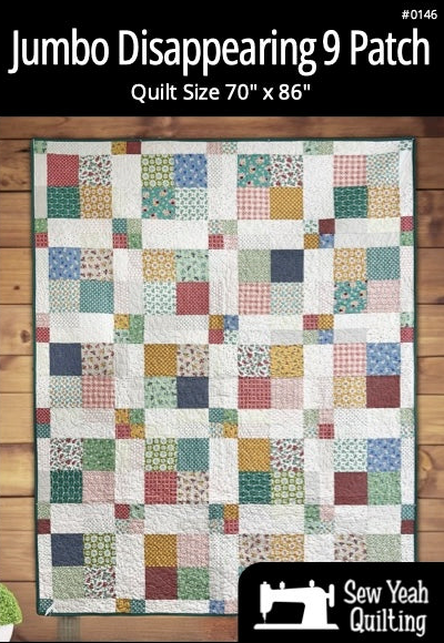 Kit - Jumbo Disappearing 9 Patch Mystery Quilt 70" x 86"