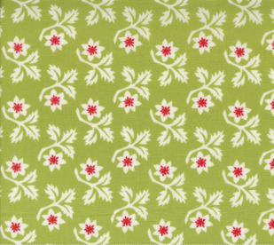 Buon Natale Woodcut Christmas Flowers Cedar Fabric