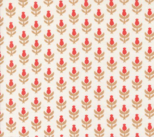 Buon Natale Christmas Thistle Florals Snowflake Fabric