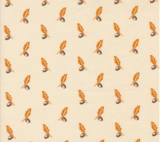 Pumpkin Spice Gatherings Acorn and Oak Novelty Cream Pumpkin Fabric