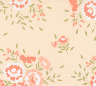 Abloom Springtime Rose Florals Pale Pink Fabric