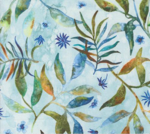 Wanderlust Watercolor Leaves Dawn Fabric