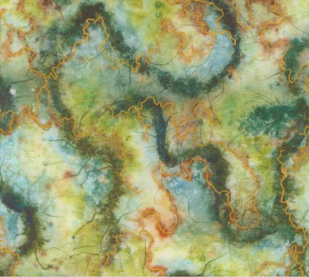 Wanderlust Watercolor Off The Trail Blenders Jadeite Fabric