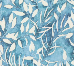 Wanderlust Watercolor Leaf Silhouette River Fabric