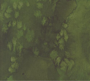 Wanderlust Watercolor Flow Basics Forest Fabric