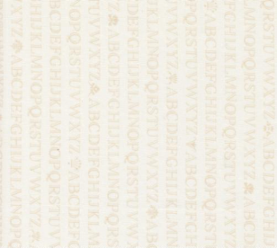 Agatha Road Alphabet Text and Words Strip Ghost Fabric