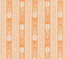 Agatha Road Wallpaper Stripes Flower Pumpkin Fabric