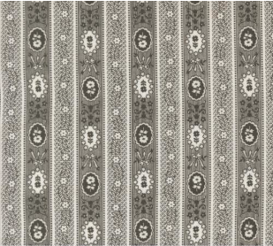 Agatha Road Wallpaper Stripes Flower Midnight Fabric