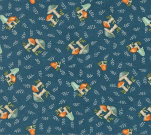 I Love Fall Most of All Mushrooms All Over Harvest Night Fabric